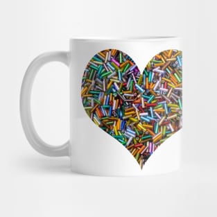 A Rainbow of Bugle Beads Mug